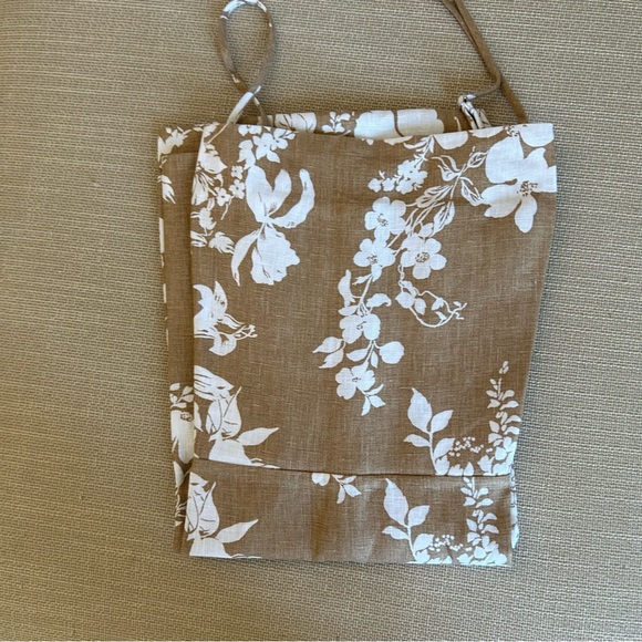 NEW Reformation Frankie Linen Midi Dress - Dune Floral Tan White Vacation - Picture 5 of 10